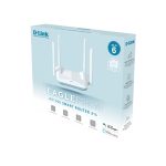 D-Link R15 router blanco con características Gigabit Ethernet y doble banda 2,4 GHz / 5 GHz. SKU: R15.