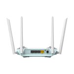 D-Link R15 router blanco con características Gigabit Ethernet y doble banda 2,4 GHz / 5 GHz. SKU: R15.