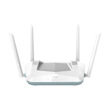 Imagen del router inalámbrico D-Link R32 con capacidad de Gigabit Ethernet, doble banda (2.4 GHz y 5 GHz) y color blanco. SKU: R32
