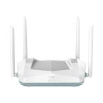 Imagen del router inalámbrico D-Link R32 con capacidad de Gigabit Ethernet, doble banda (2.4 GHz y 5 GHz) y color blanco. SKU: R32