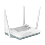 Imagen del router inalámbrico D-Link R32 con capacidad de Gigabit Ethernet, doble banda (2.4 GHz y 5 GHz) y color blanco. SKU: R32