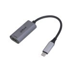 Imagen del cable Dahua Technology TC31H que conecta dispositivos USB Tipo C a HDMI Estándar, color gris, SKU TC31H