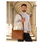 Bolsa bandolera Marselisborg de dbramante1928, marrón, para portátiles de 14 pulgadas, SKU BG14GT001490