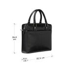 Maletín dbramante1928 Rosenborg de 35,6 cm (14 pulgadas) en color negro, ideal para portátiles, SKU BG14GTBL1495