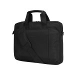 Imagen del maletín de poliéster negro modelo BG14PLBL3334 de Somedbramante1928, accesorio ideal para portátiles