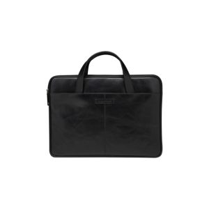 Maletín negro de piel para portátiles de hasta 15 pulgadas, modelo Silkeborg de nrdbramante1928. SKU BG15GTBL1505