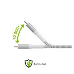 Cable USB nedbramante1928 CB12ACGR7114 de 1,2 metros, USB 2.0, USB A a USB C, color blanco. SKU: CB12ACGR7114.