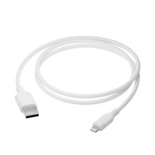 Imagen del cable de conector Lightning de 1,2 metros en color Blanco de namedbramante1928. SKU: CB12ALWH7084. Ideal para carga rápida y transferencia de datos.