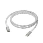 cable USB 2.0 blanco de nordic by nature de 1.2 metros con conector USB C, SKU CB12CCGR7116