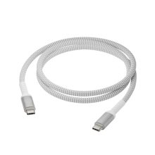 cable USB 2.0 blanco de nordic by nature de 1.2 metros con conector USB C, SKU CB12CCGR7116