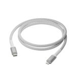 Imagen del cable de conector Lightning color blanco de 1,2 metros marca dbramante1928, SKU CB12CLGR7117.