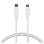 Cable con conector Lightning de Nedbramante1928, 1.2 metros de longitud y color blanco. SKU CB12CLWH7085