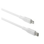 Cable con conector Lightning de Nedbramante1928, 1.2 metros de longitud y color blanco. SKU CB12CLWH7085