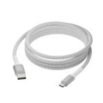 Cable USB debramante1928 modelo CB25ACGR7118, 2,5 metros, USB 2.0, conectores USB A a USB C, color blanco