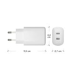Imagen del cargador namedbramante1928 CH20EUWH7122 para dispositivo móvil blanco con carga rápida y corriente alterna