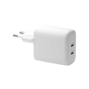 Imagen del cargador namedbramante1928 CH20EUWH7122 para dispositivo móvil blanco con carga rápida y corriente alterna