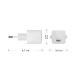nedbramante1928 CH25EUWH7094 cargador de dispositivo móvil blanco para corriente alterna, ideal para uso interior