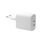 Cargador de dispositivo móvil blanco de la marca Dbramante1928, modelo CH25EUWH7096, para uso interior y corriente alterna