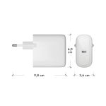 Cargador de dispositivo móvil universal Nedbramante1928 blanco, modelo CI65EUWH7099 para corriente alterna e interiores