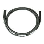 Imagen del cable de fibra óptica e InfiniBand Dell SFP+ de 3 metros en color negro, SKU 407-BBBI.