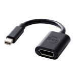 Cable DisplayPort de DELL, modelo 450-19125, de 0,203 metros, con Mini DisplayPort en color Negro, ideal para conexiones de alta definición