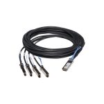 Cable de fibra óptica DELL 0,5m QSFP+ a 4x SFP+, ideal para centros de datos SKU 470-13546