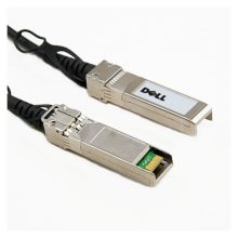 Cable de fibra óptica DELL SFP+ M-M de 5 metros, color negro, SKU 470-13573, ideal para infraestructuras de red y centro de datos.