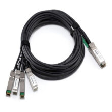 Imagen del DELL 470-AAVO Cable de fibra óptica e InfiniBand de 1 metro en color negro con conectores QSFP+ y SFP+