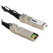 Cable de fibra óptica e InfiniBand negro DELL de 5 metros, modelo 470-AAXH, con conectividad QSFP+ a 4x SFP+.