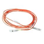 DELL 470-AAYU cable de fibra óptica e InfiniBand de 5 metros con conectores LC en colores naranja y blanco para centro de datos