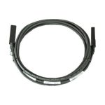 Vista del cable de fibra óptica InfiniBand de DELL, modelo 470-ABBK, con longitud de 5 metros, tipo SFP+ y color negro.