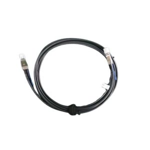 Vista del cable DELL 470-ABDR Serial Attached SCSI (SAS) de 2 metros, 12 Gbit/s, en colores negro y metálico