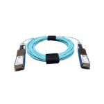 Dell cable de fibra óptica e InfiniBand de 10 metros con conector QSFP28 en color aguamarina. SKU 470-ABPM.