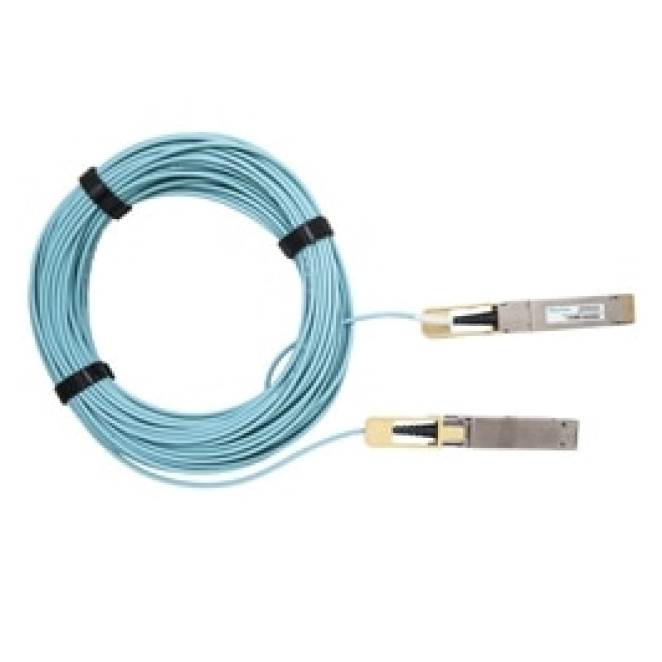 Dell Cable de Fibra Óptica e InfiniBand 20 m QSFP28-DD Cable de fibra óptica e InfiniBand de 20 metros marca Dell QSFP28-DD, SKU 470-ACTY