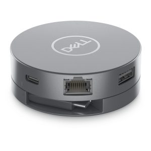 Adaptador multipuerto DELL USB-C 6 en 1, compacto y versátil, modelo DA305 (DELLDA305Z)