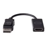 Adaptador de vídeo DELL DANAUBC087 con conector DisplayPort a HDMI, longitud 0,2 metros, color negro. SKU 492-BBXU