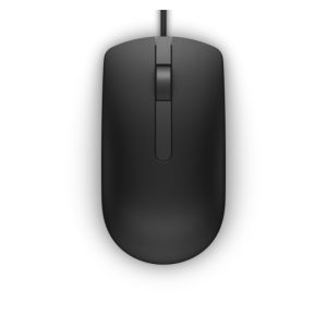 Ratón con cable Dell MS116 negro, diseño ergonómico, SKU 570-AAIS