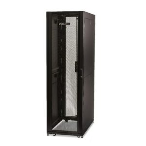 Bastidor en suelo DELL NetShelter SX 42U en color negro, ideal para centros de datos, modelo AB118548