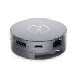 Adaptador de viaje DELL 7 en 1 USB-C Pro con múltiples puertos y capacidad de conectar diferentes dispositivos DA310