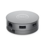 Adaptador de viaje DELL 7 en 1 USB-C Pro con múltiples puertos y capacidad de conectar diferentes dispositivos DA310