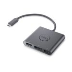Adaptador Dell de USB-C a HDMI y DisplayPort con capacidad de transferencia de alimentación. SKU: DBQAUANBC070