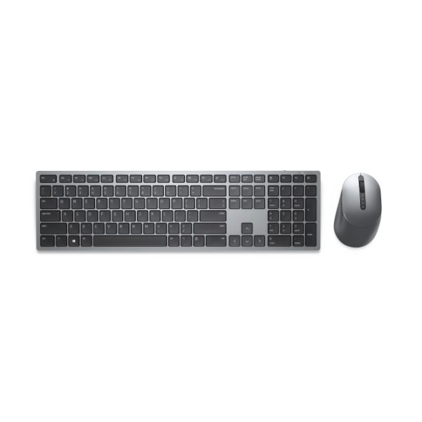 Teclado y ratón inalámbrico DELL Pro Plus KM7321W con diseño QWERTY internacional, perfecto para oficinas y trabajos eficientes - KM7321WGY-INT