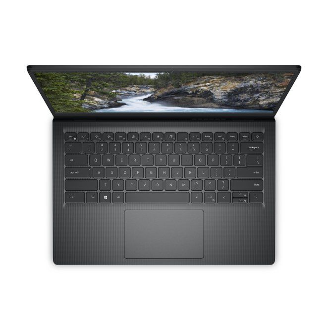 DELL Vostro 3430 Intel® Core™ i7 i7-1355U Portátil 35,6 cm (14″) Full HD 16 GB DDR4-SDRAM 512 GB SSD Wi-Fi 5 (802.11ac) Windows 11 Pro Internacional de EE.UU. Negro 4 Vista completa del DELL Vostro 3430 mostrando el teclado retroiluminado