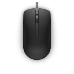 Ratón con cable DELL MS116 negro, diseño ergonómico, precisión óptica, SKU 570-AAIR