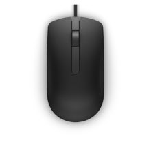 Ratón con cable DELL MS116 negro, diseño ergonómico, precisión óptica, SKU 570-AAIR