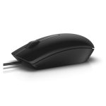 Ratón con cable DELL MS116 negro, diseño ergonómico, precisión óptica, SKU 570-AAIR