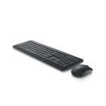 Imagen del teclado y ratón inalámbricos DELL KM3322W, diseñados para oficina, con distribución QWERTY en español y color negro. SKU: KM3322W-R-SPN