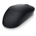 Vista frontal y lateral del ratón DELL Pro MS300 con diseño ergonómico, precisión óptica y SKU MS300-BK-R-EU