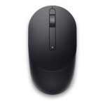 Vista frontal y lateral del ratón DELL Pro MS300 con diseño ergonómico, precisión óptica y SKU MS300-BK-R-EU