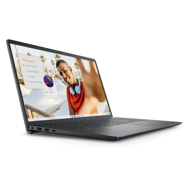 DELL Inspiron 3535 AMD Ryzen™ 5 7530U Portátil 39,6 cm (15.6″) Full HD 16 GB DDR4-SDRAM 512 GB SSD Wi-Fi 5 (802.11ac) Windows 11 Pro Alemán Negro 1 portátil DELL Inspiron 3535 de perfil en color negro